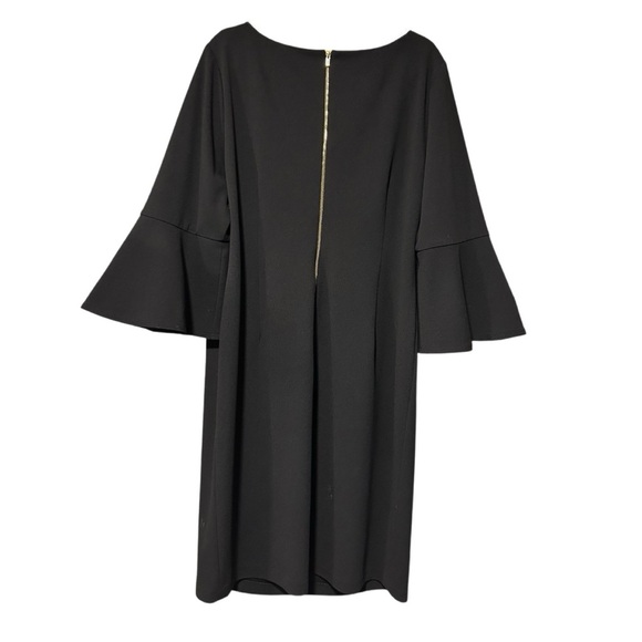 Calvin Klein Women’s Black Plus Size 18W Bell Sleeves Sheath Dress - Picture 3 of 4